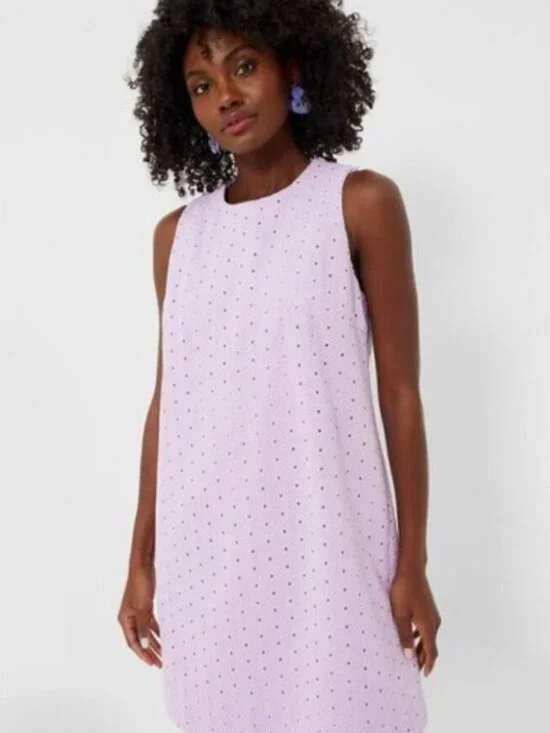 Tuckernuck Women’s Large Lavender Eyelet Sleeveless Folly Dress NWT - Picture 4 of 9